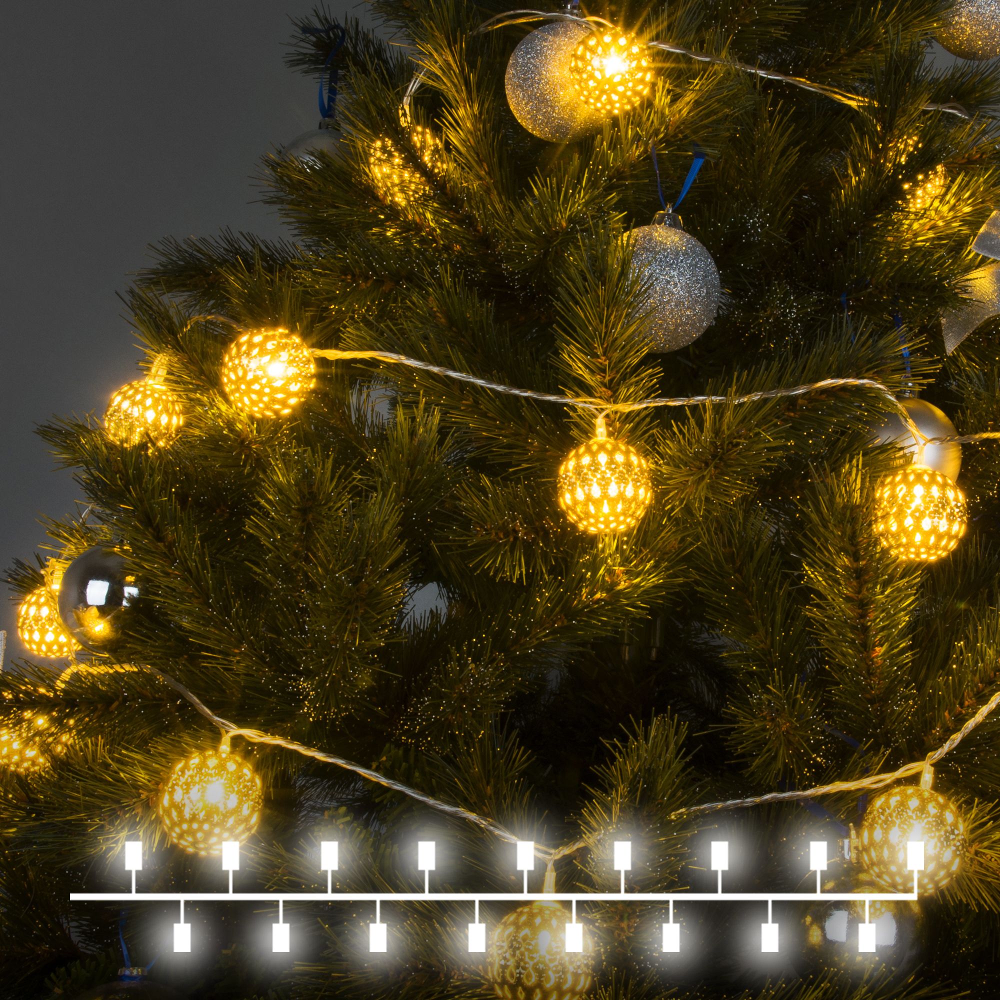 Eurosvet 400-003 золото/теплый белый с эффектом мерцания