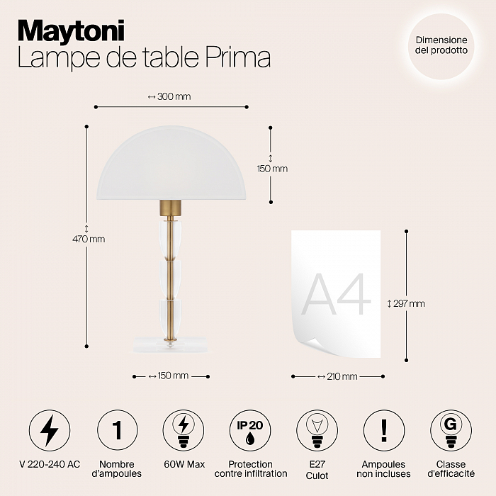 Настольная лампа интерьерная Maytoni Z034TL-01BZ