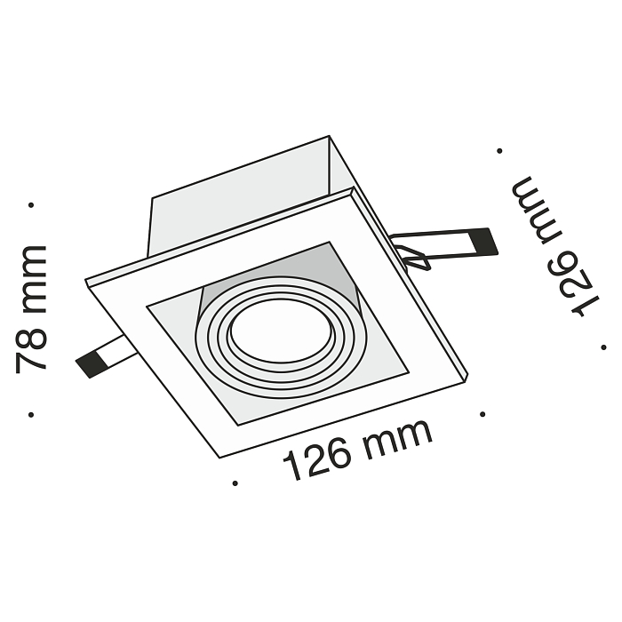 Светильник встраиваемый Technical DL008-2-01-S