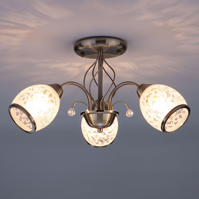 Люстра Eurosvet 30026/3 античная бронза